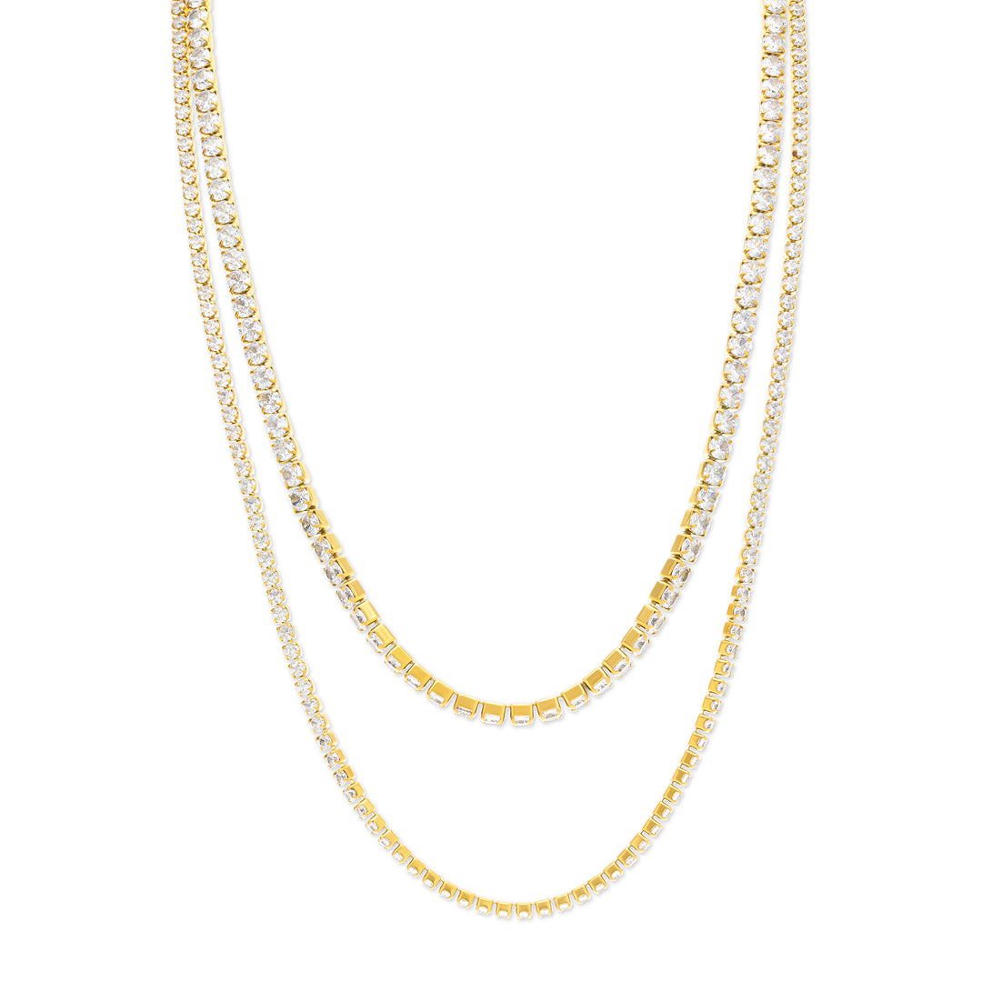 Melina - Crystal Necklace Stainless Steel