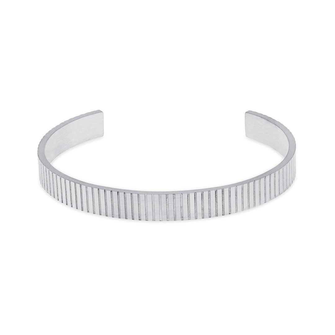 Tage - Ribbet Armring Armbånd Rustfrit Stål