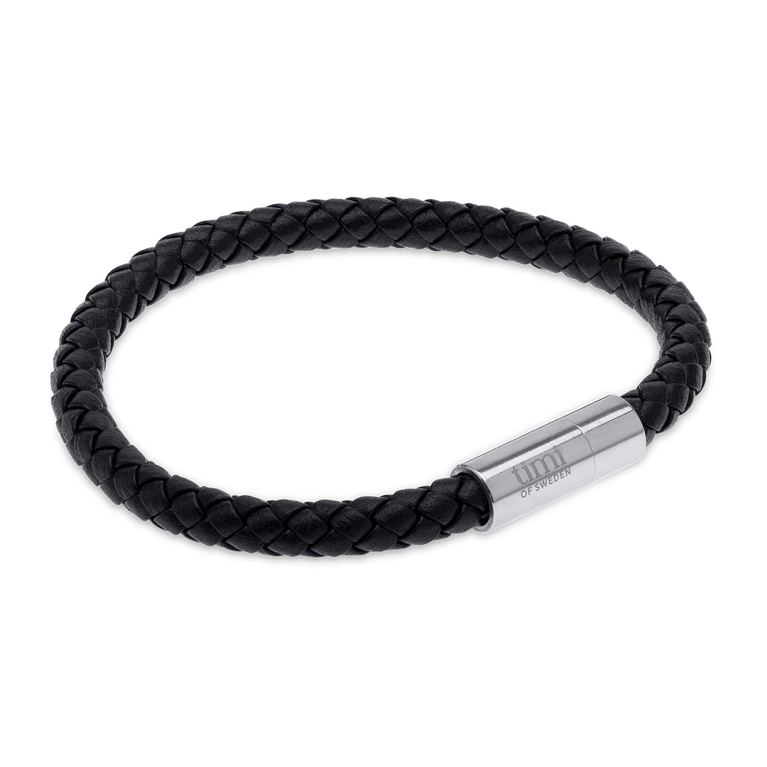 Oliver - Læderarmbånd Rustfrit Stål