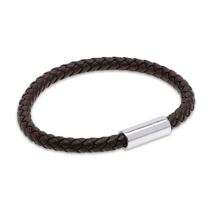 Oliver - Læderarmbånd Rustfrit Stål