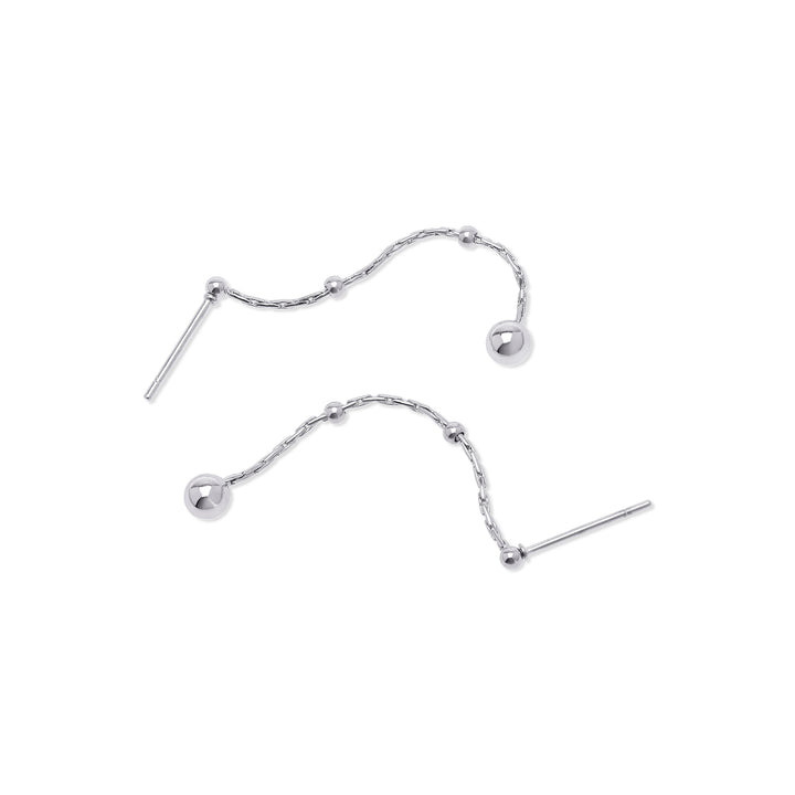 Jina - Kuglekæde øreringe i rustfrit stål