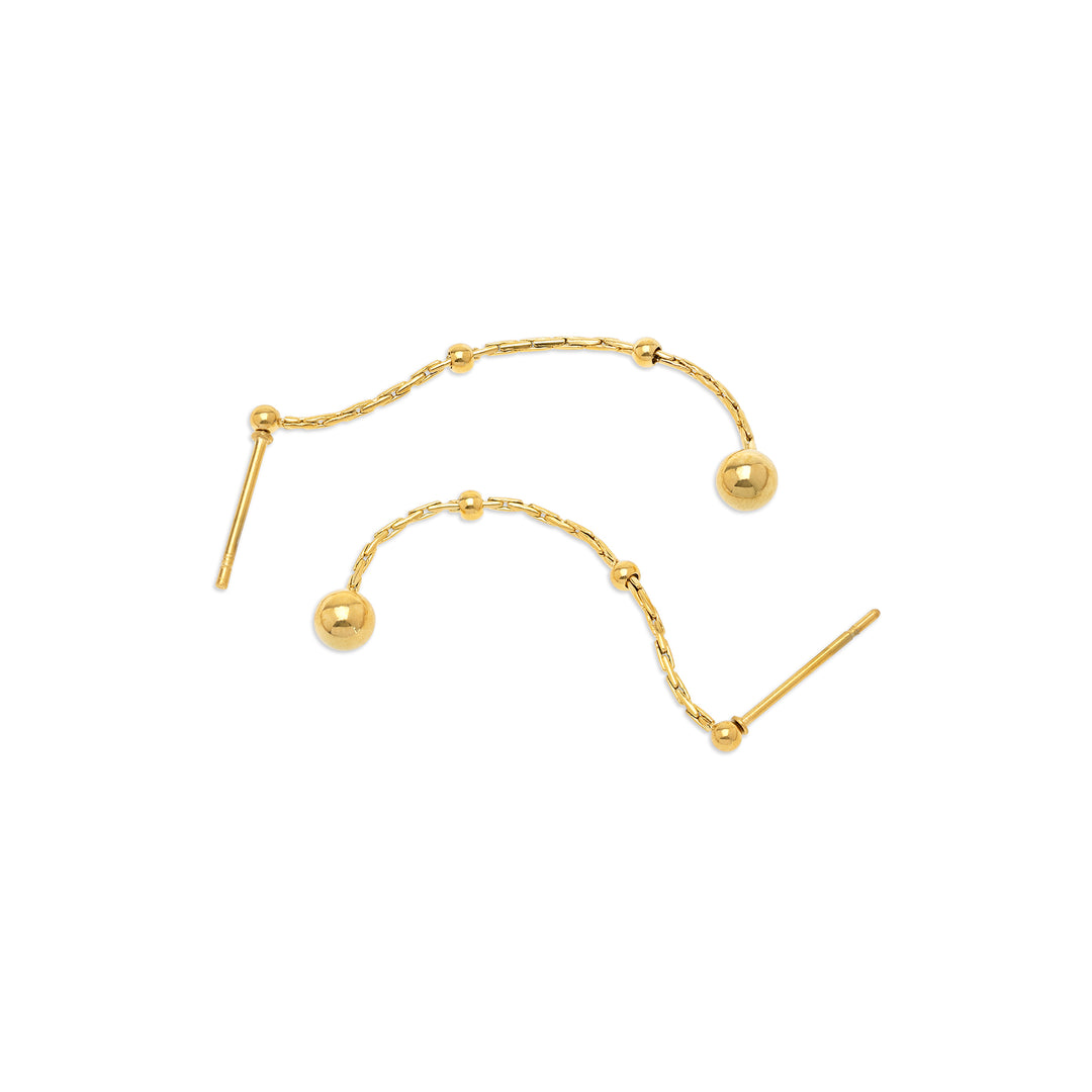 Jina - Kuglekæde øreringe i rustfrit stål