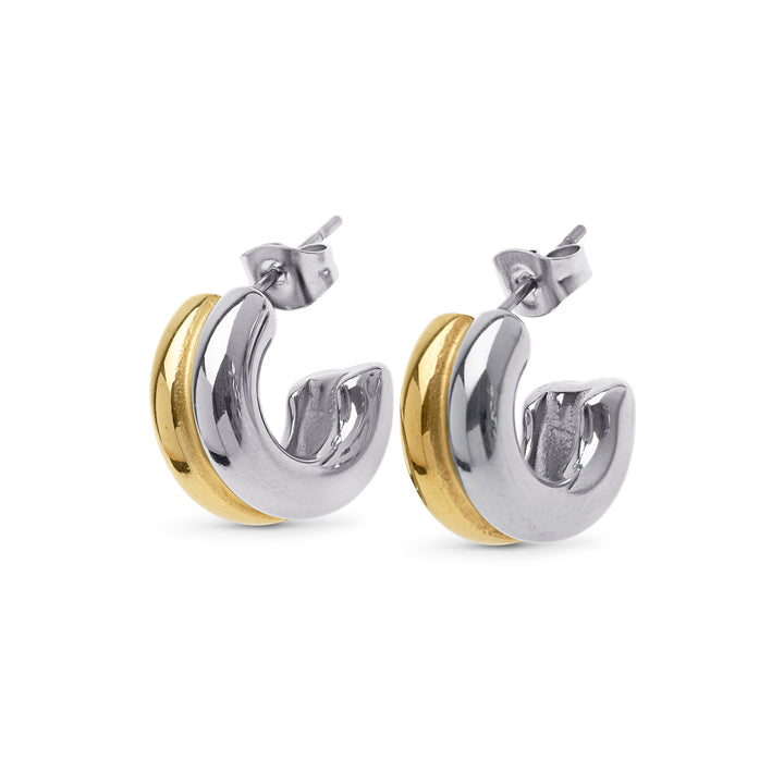 Vendela - Duo Stud Earrings Stainless Steel