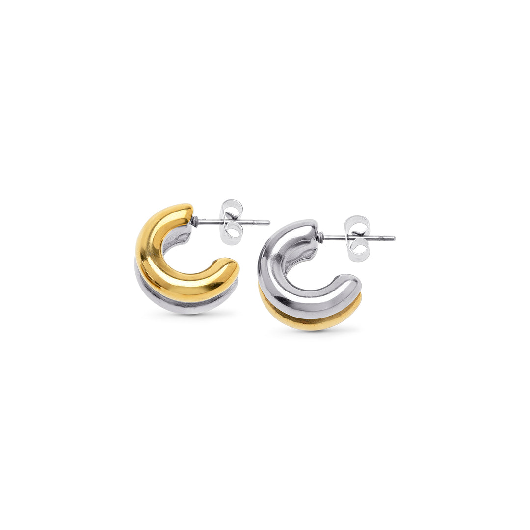 Vendela - Duo Stud Earrings Stainless Steel