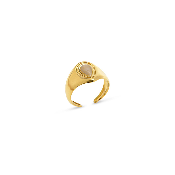 Malou - Stone Ring Stainless Steel