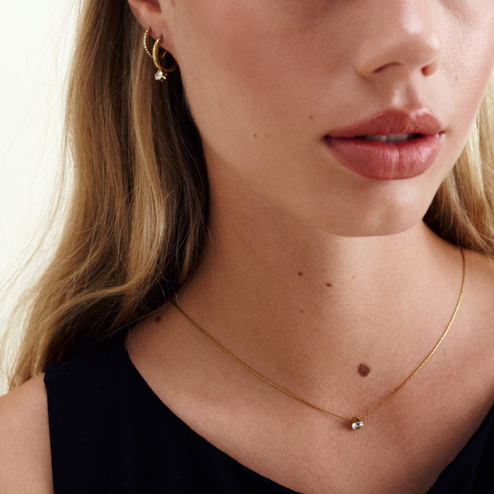 Lynne - Crystal Necklace Stainless Steel