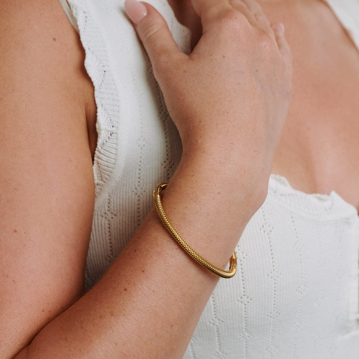 Laerke - Rundet Armbånd Rustfrit Stål