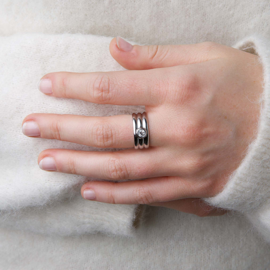 Jane - Crystal Ring Stainless Steel