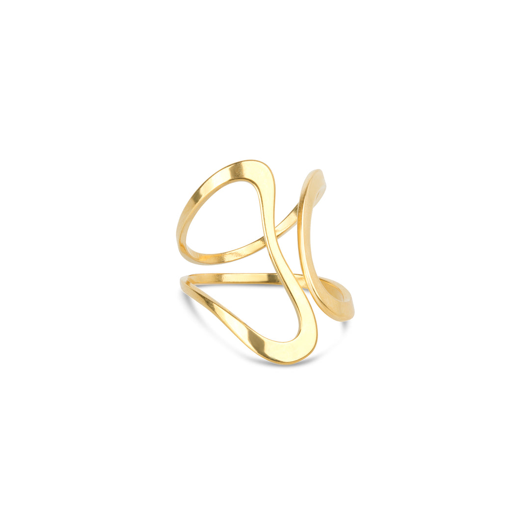 Minou - Abstrakt Ring Rustfrit Stål