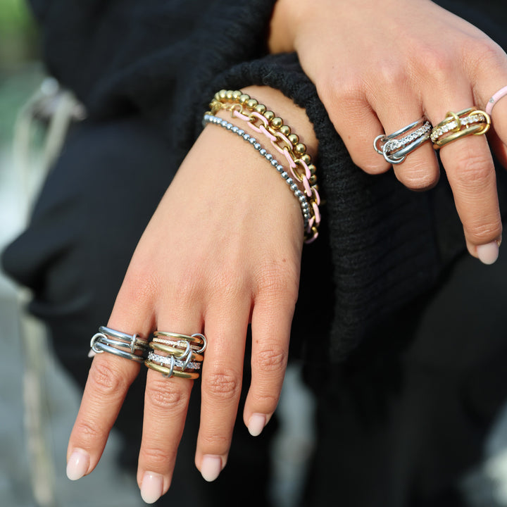 Ethel - Stablet Ring Krystal Rustfrit Stål