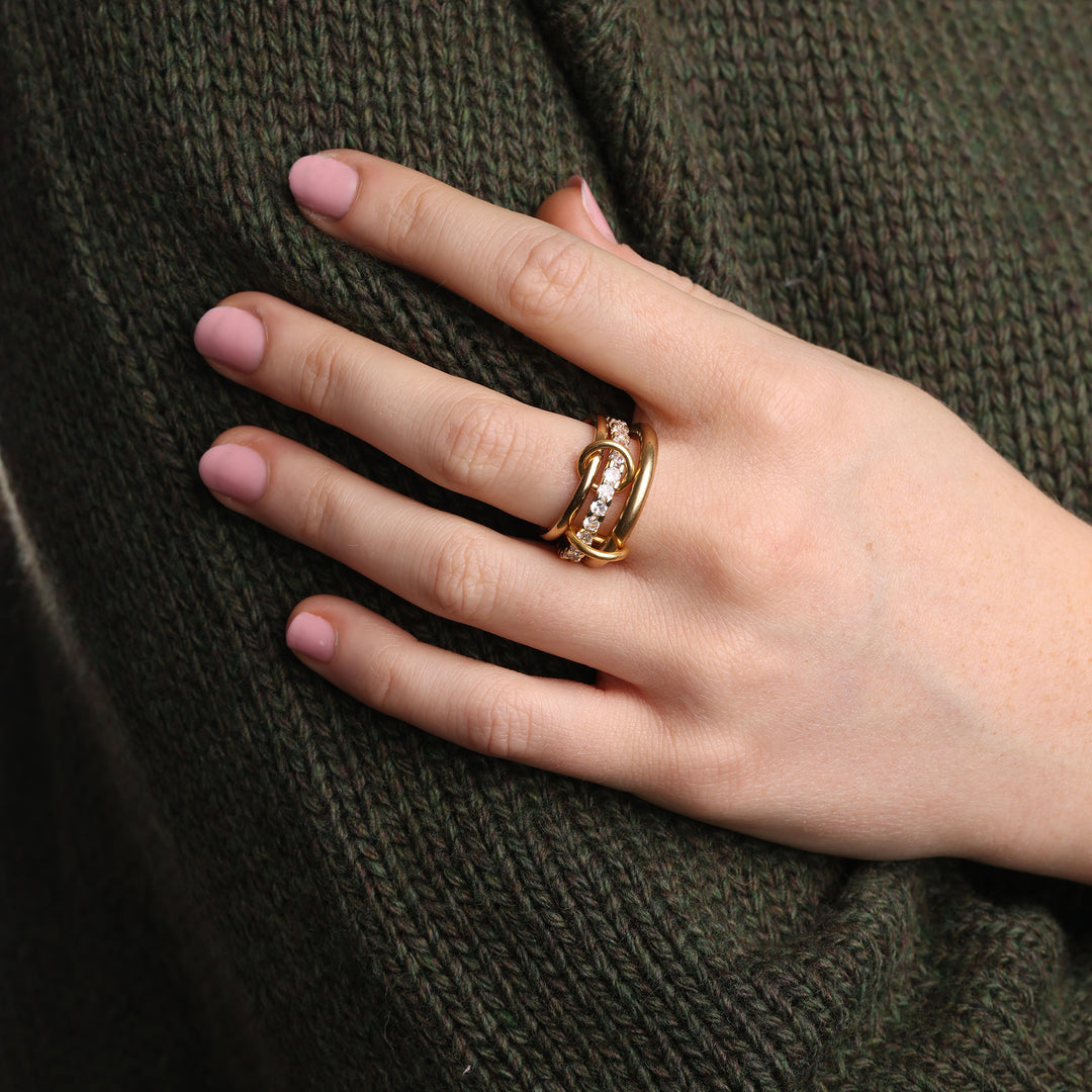 Ethel - Stablet Ring Krystal Rustfrit Stål