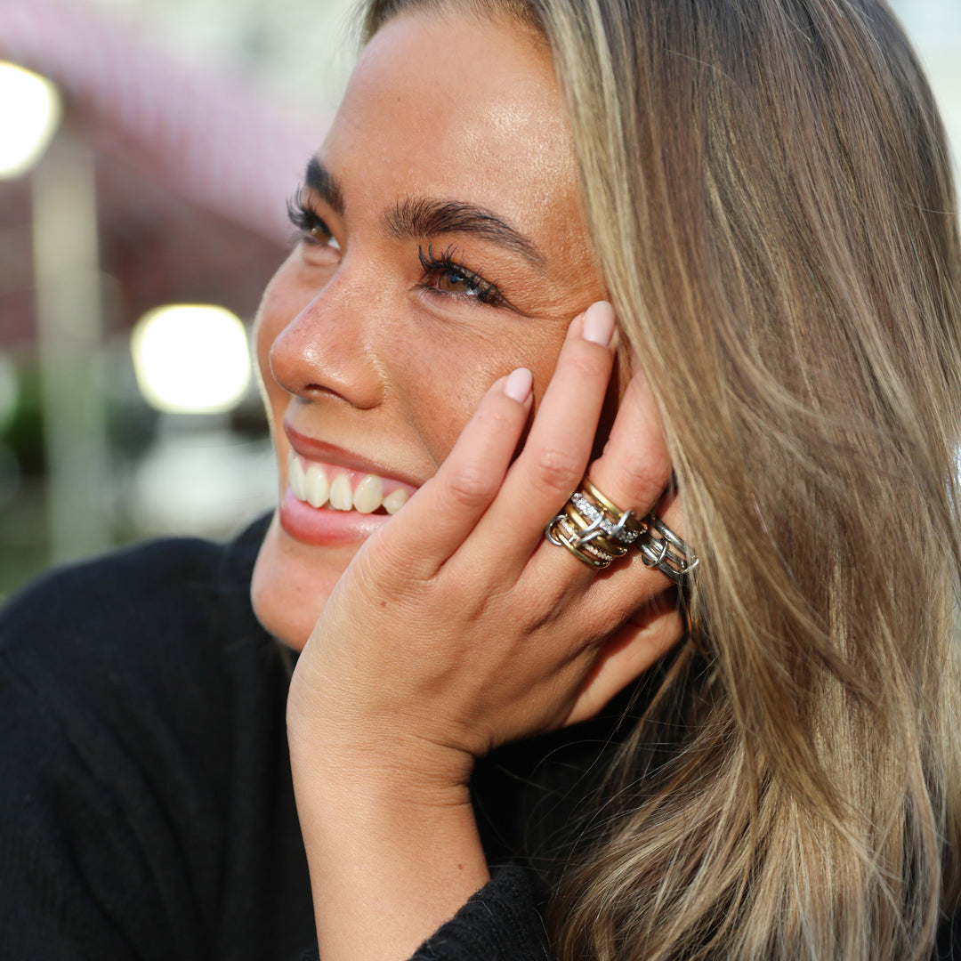 Kristina - Stablet Ring Luksus Rustfrit Stål