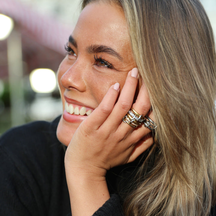 Kristina - Stablet Ring Luksus Rustfrit Stål