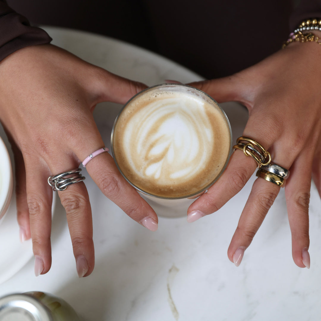Irene - Stablet Ring Slank Rustfrit Stål