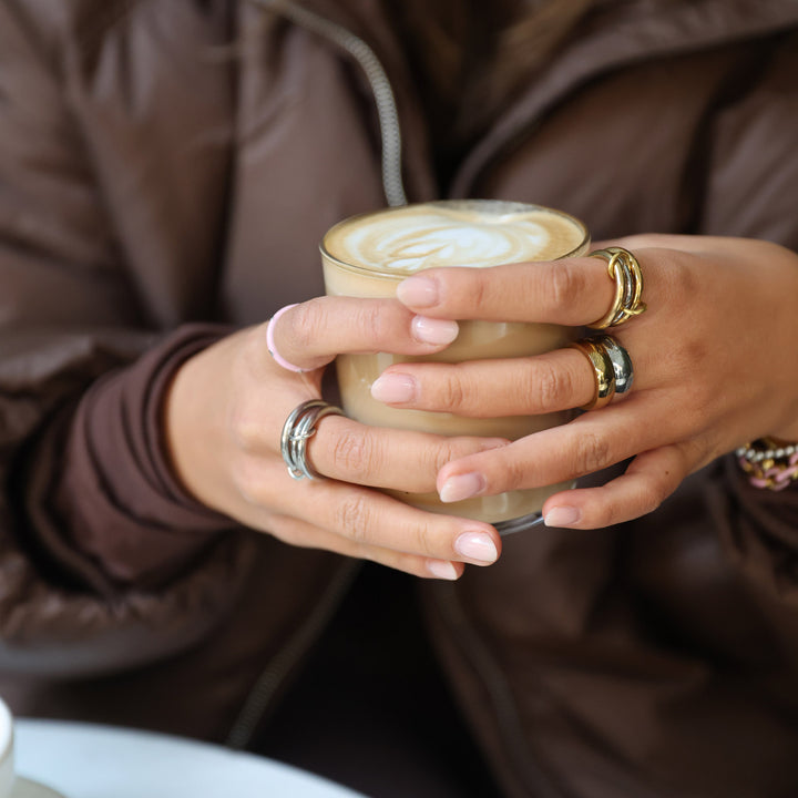 Irene - Stablet Ring Slank Rustfrit Stål