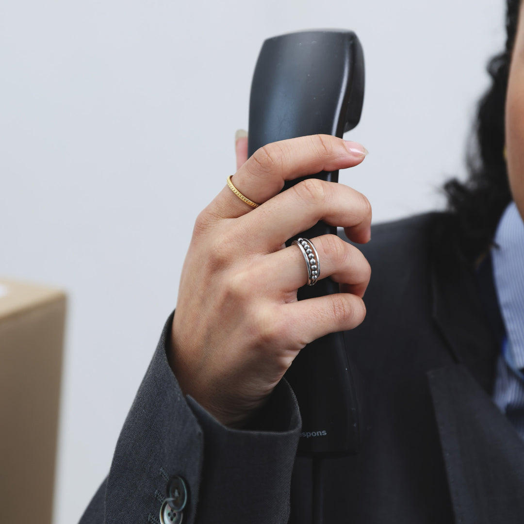 Maggie - Struktur Ring Rustfrit Stål