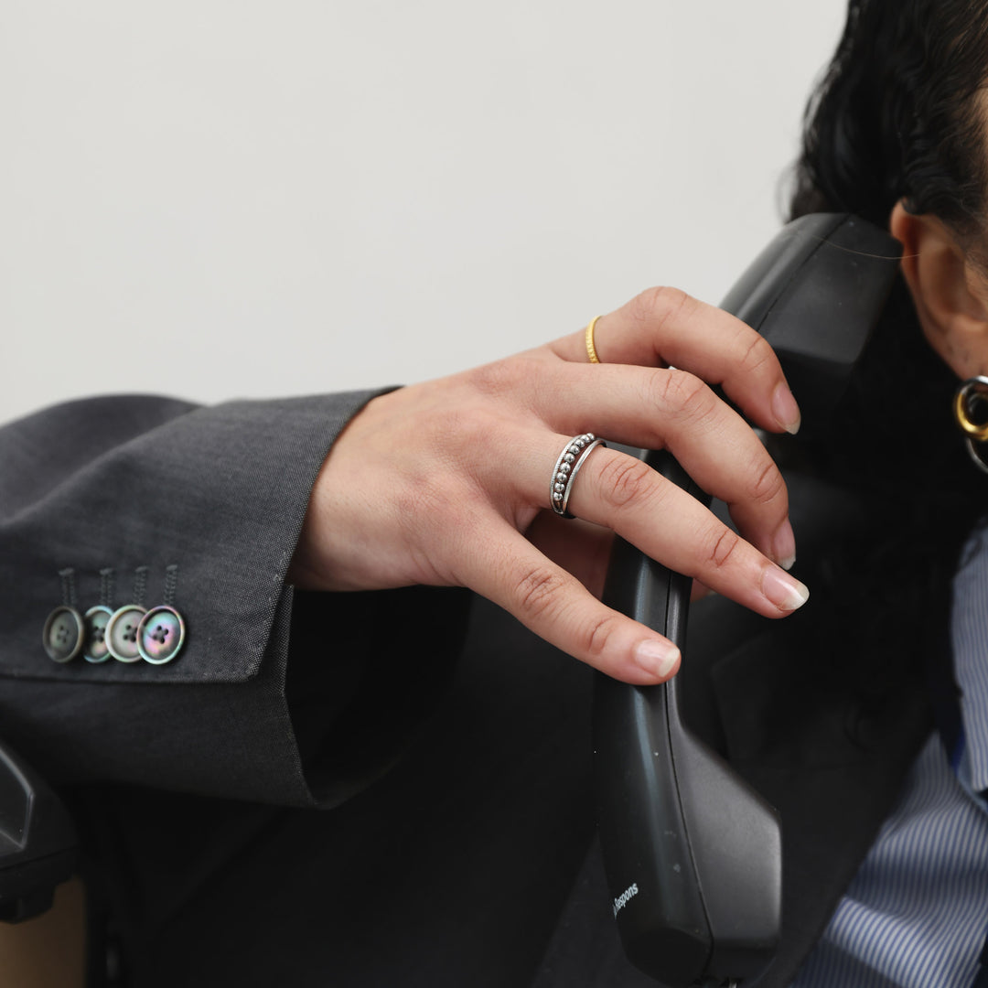 Maggie - Struktur Ring Rustfrit Stål