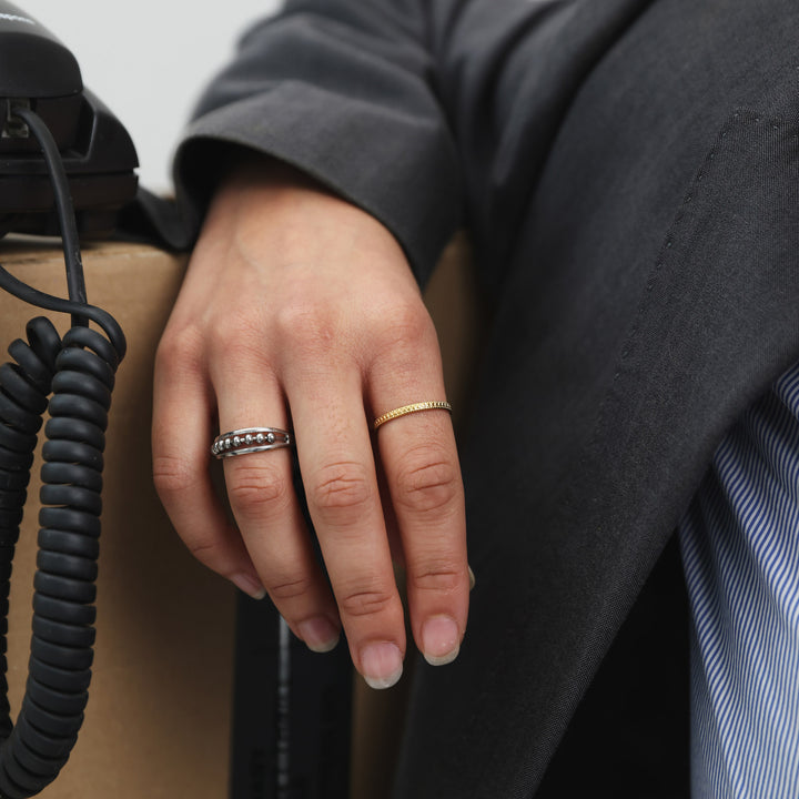 Maggie - Struktur Ring Rustfrit Stål