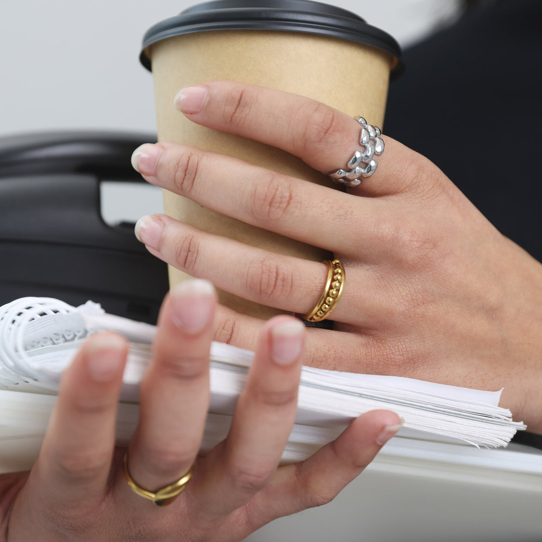 Maggie - Struktur Ring Rustfrit Stål