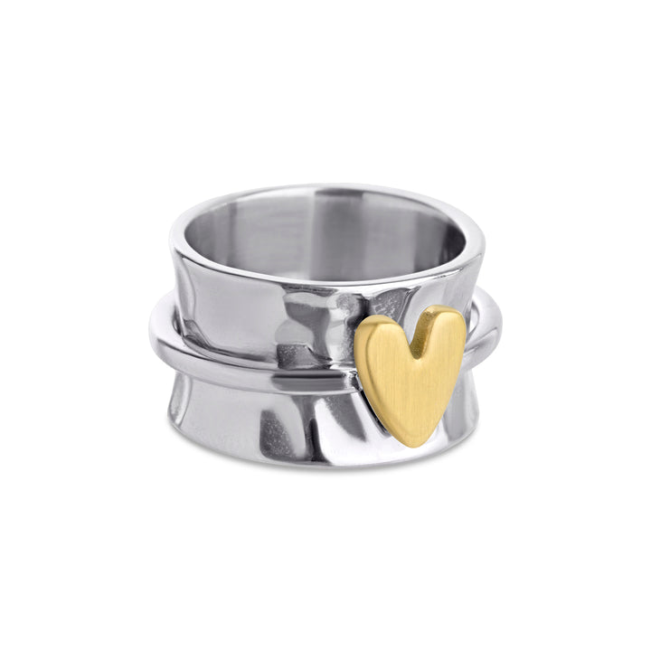 Idun - Heart Statement Ring Rustfrit Stål