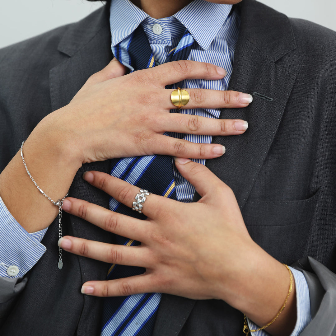 Jiselle - Statement-ring i rustfrit stål