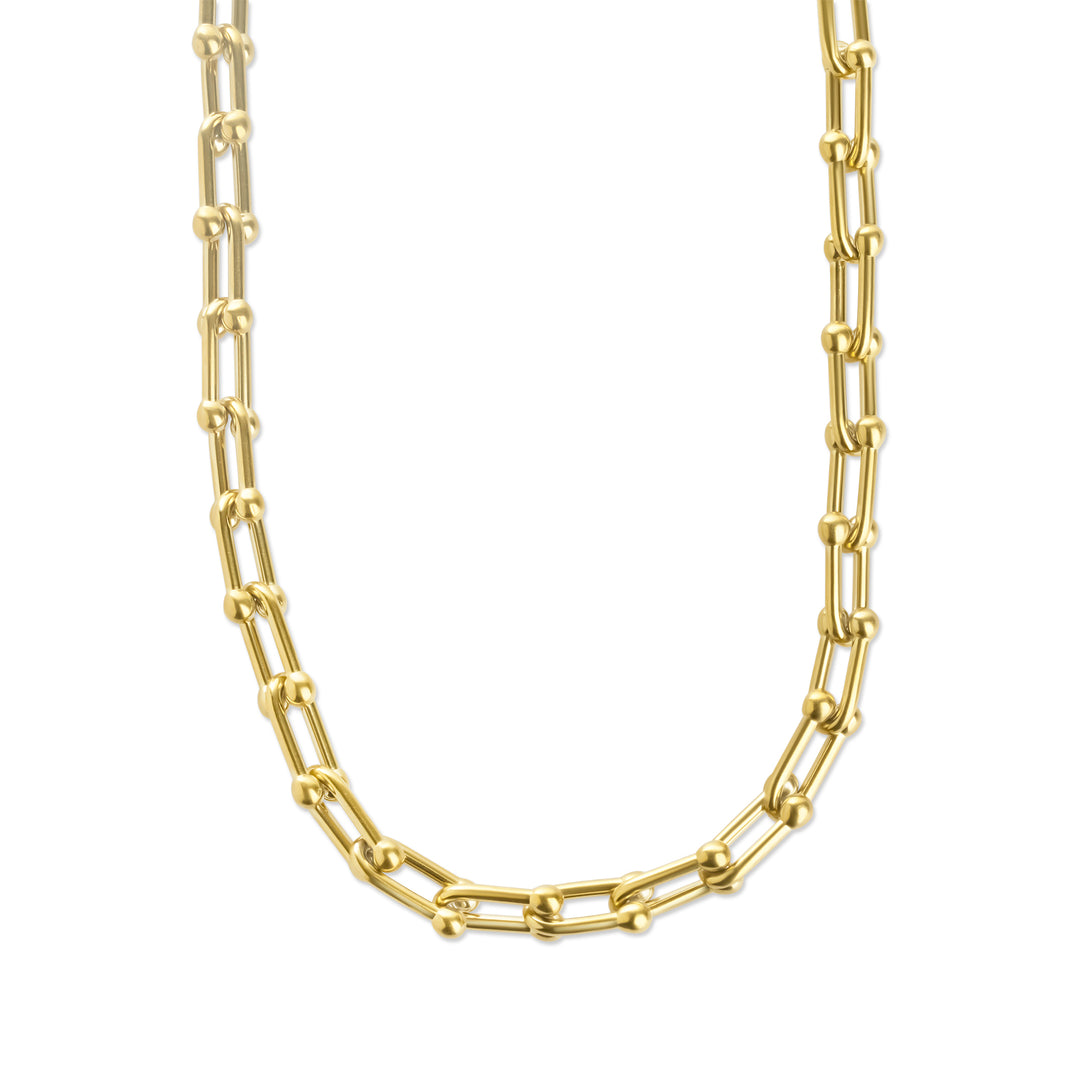 Betty - Halskæde med papirclipsled i rustfrit stål