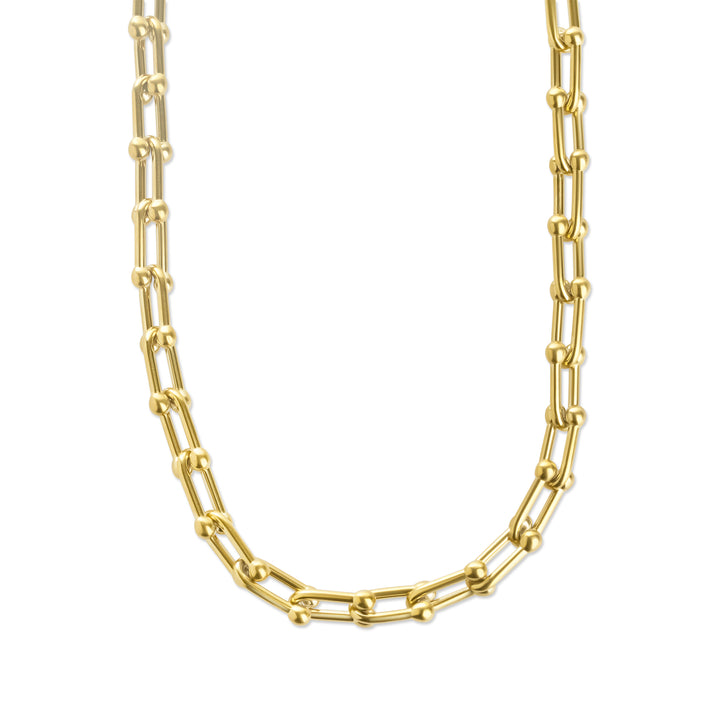 Betty - Halskæde med papirclipsled i rustfrit stål