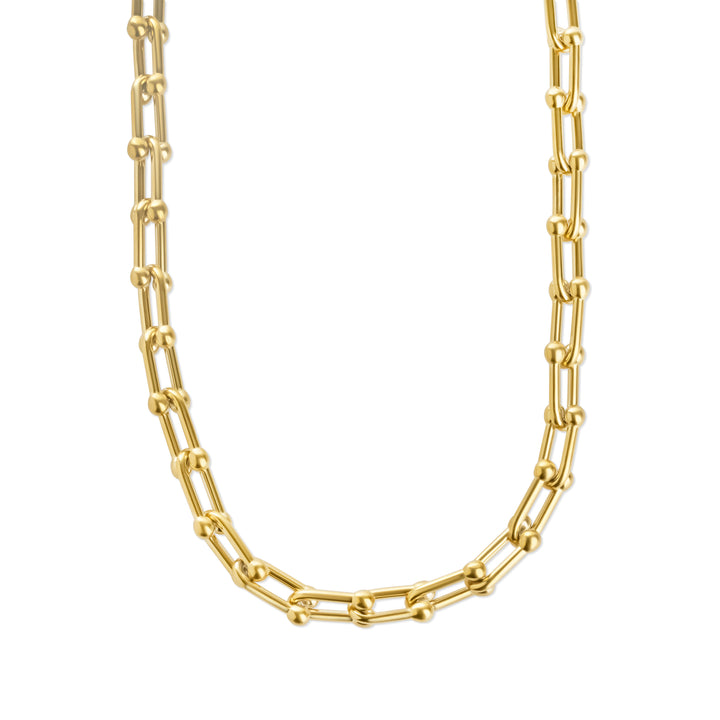 Betty - Halskæde med papirclipsled i rustfrit stål