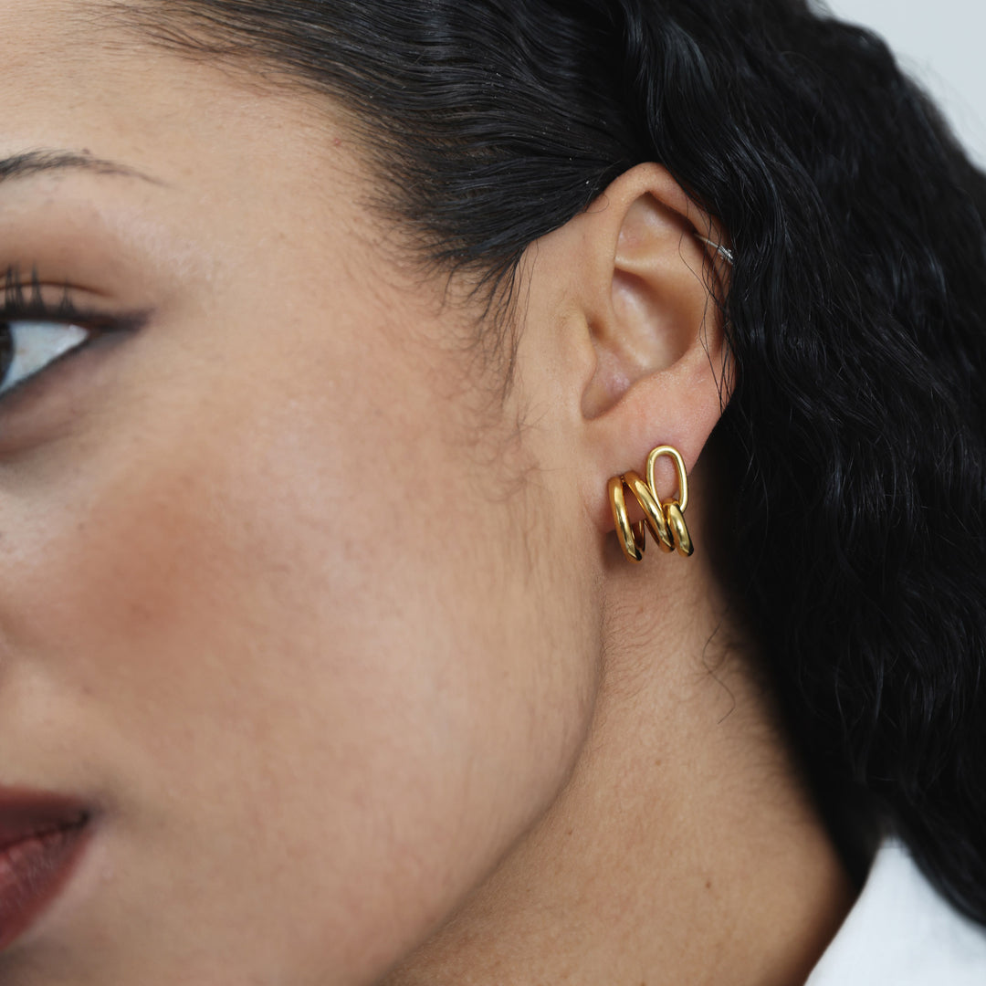 Madina - Hoop ørestikker i rustfrit stål