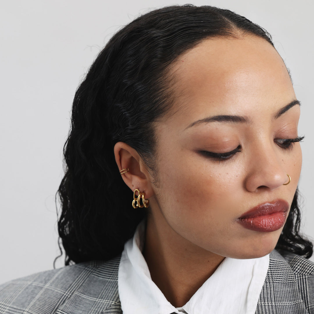 Madina - Hoop ørestikker i rustfrit stål