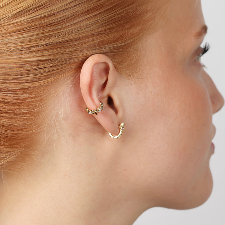 Georgie - Blomst Ear Cuff Rustfrit Stål