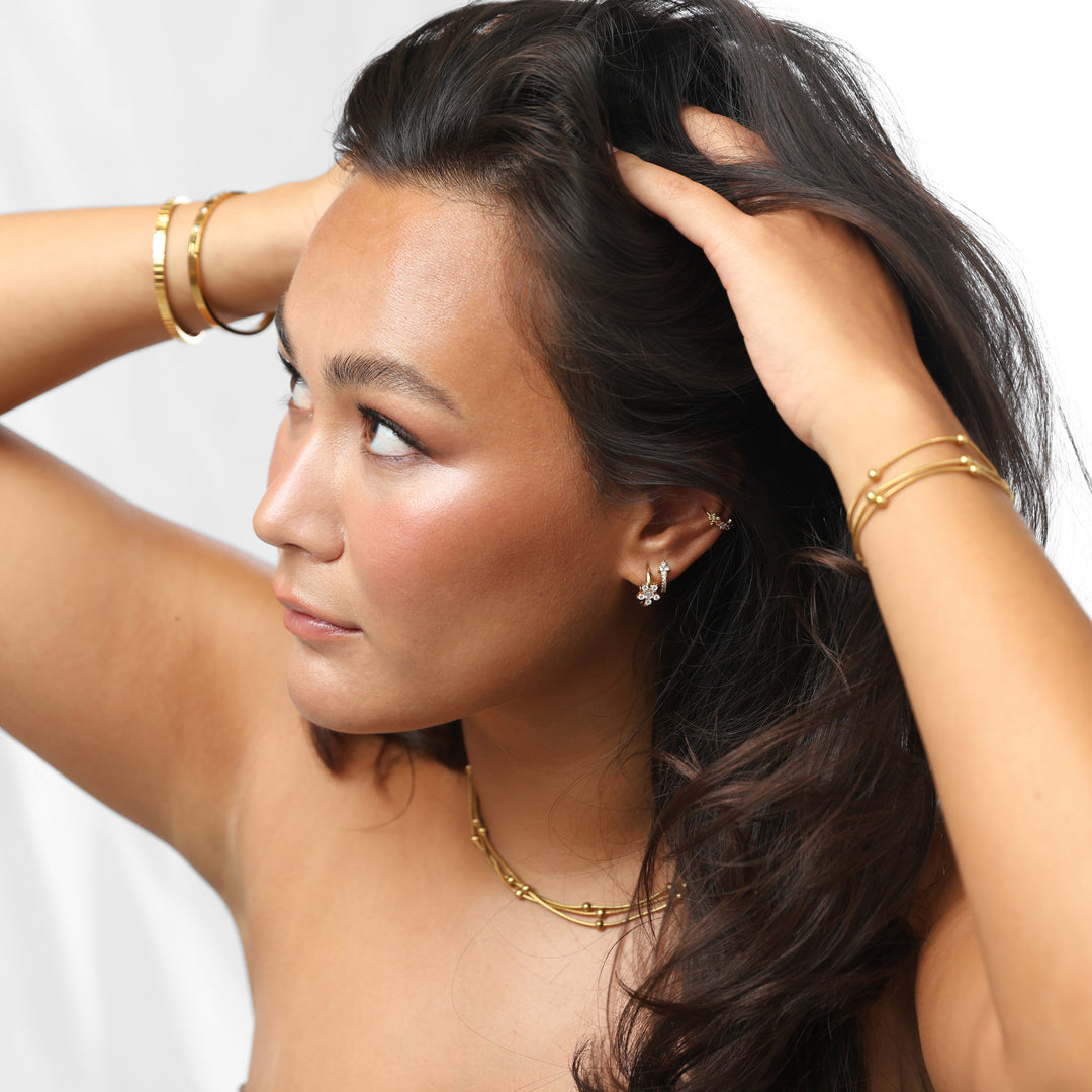 Georgie - Blomst Ear Cuff Rustfrit Stål