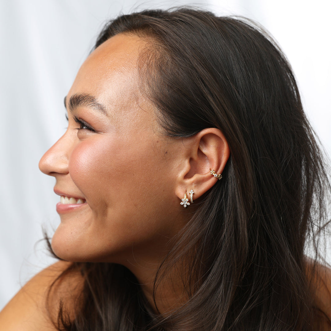 Georgie - Blomst Ear Cuff Rustfrit Stål