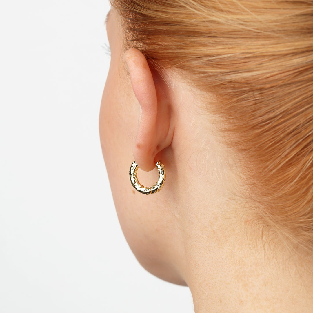 Hildur - Økologiske øreringe i stål med ringform