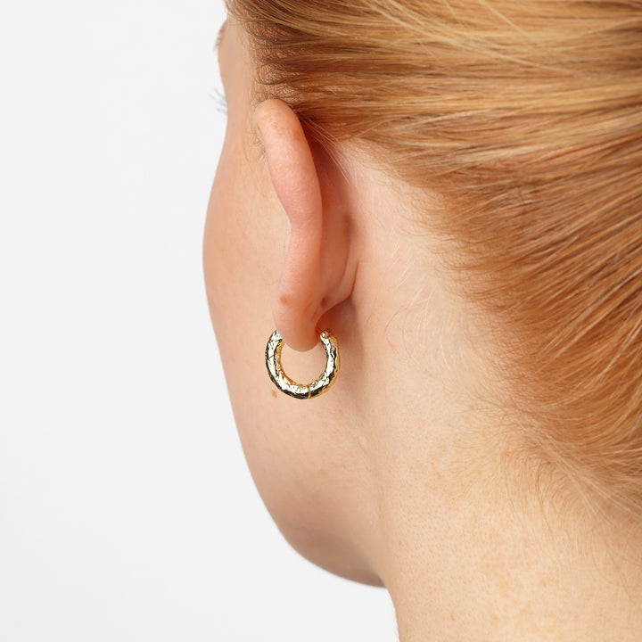 Hildur - Økologiske øreringe i stål med ringform