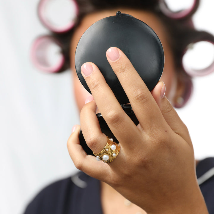 Kerstin - Hamret Perlering i Rustfrit Stål