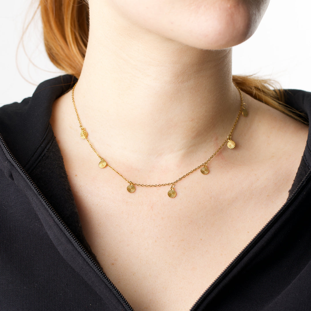 Liv - Coin Charm Necklace Stainless Steel