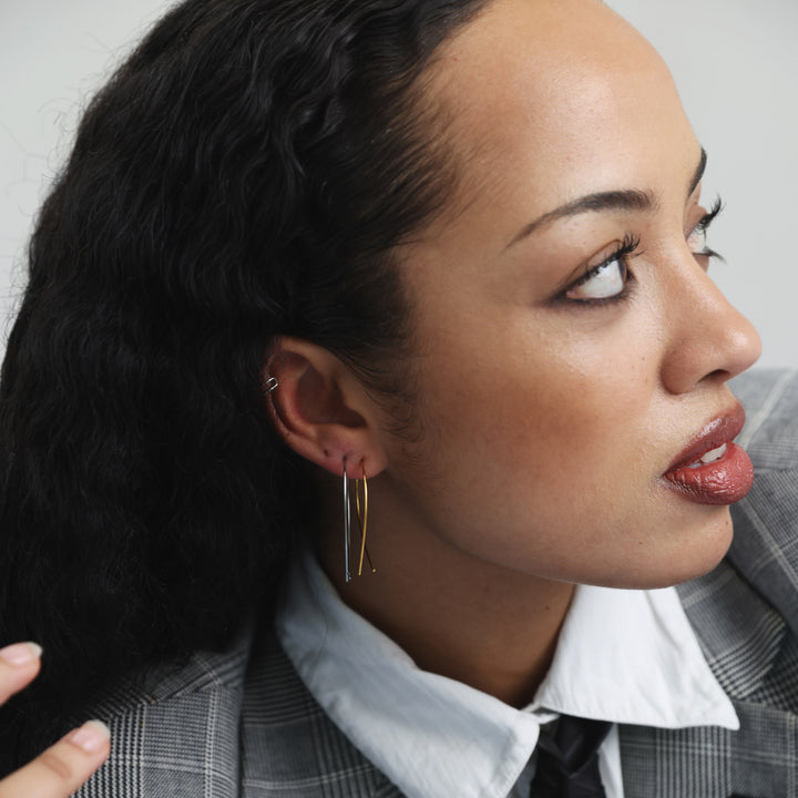 Zephyr - Wire Loop Earrings Stainless Steel
