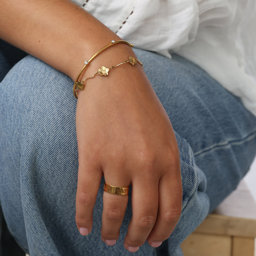 Mae - Flower Bracelet Stainless Steel