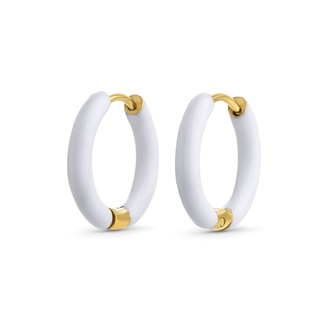 Kaja - Huggie Hoop øreringe 17 mm rustfrit stål
