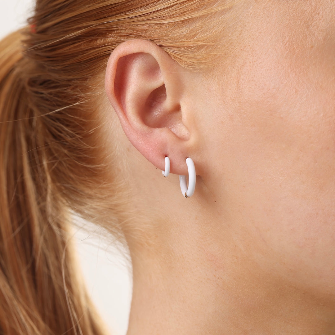 Kaja - Huggie Hoop øreringe 17 mm rustfrit stål