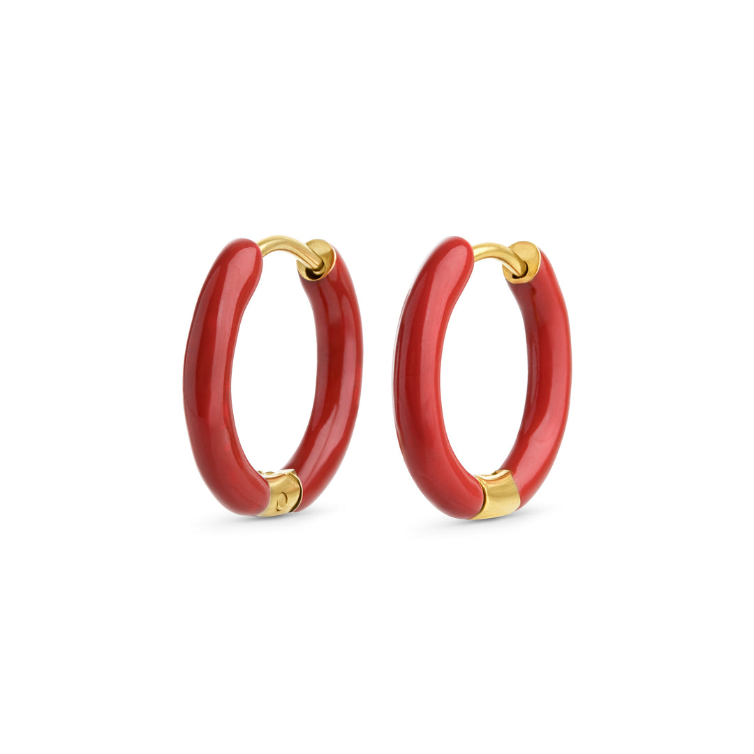 Kaja - Huggie Hoop øreringe 17 mm rustfrit stål