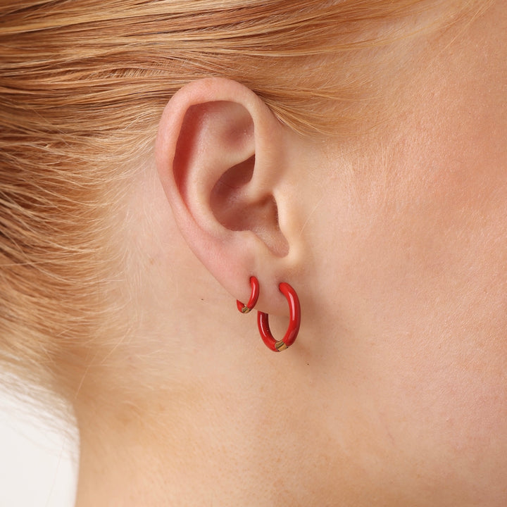 Kaja - Huggie Hoop øreringe 17 mm rustfrit stål