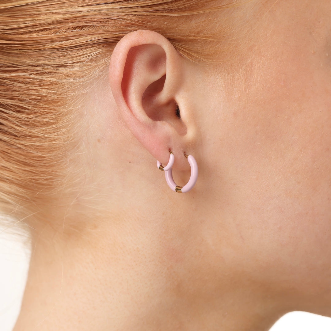 Kaja - Huggie Hoop øreringe 17 mm rustfrit stål