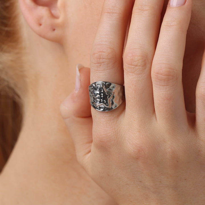 Yrsa - Star Ring Rustfrit Stål