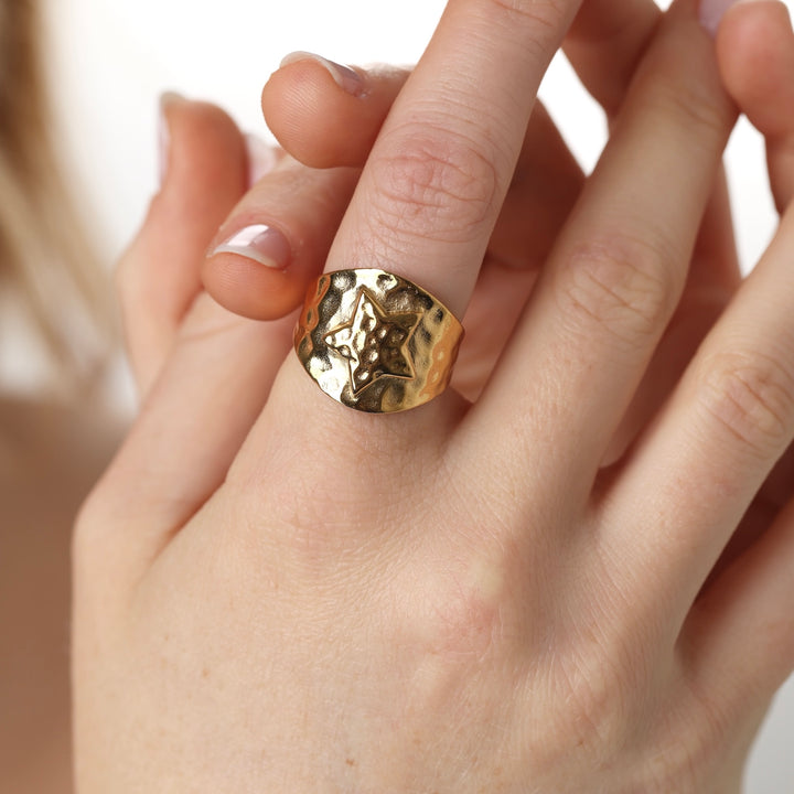 Yrsa - Star Ring Rustfrit Stål