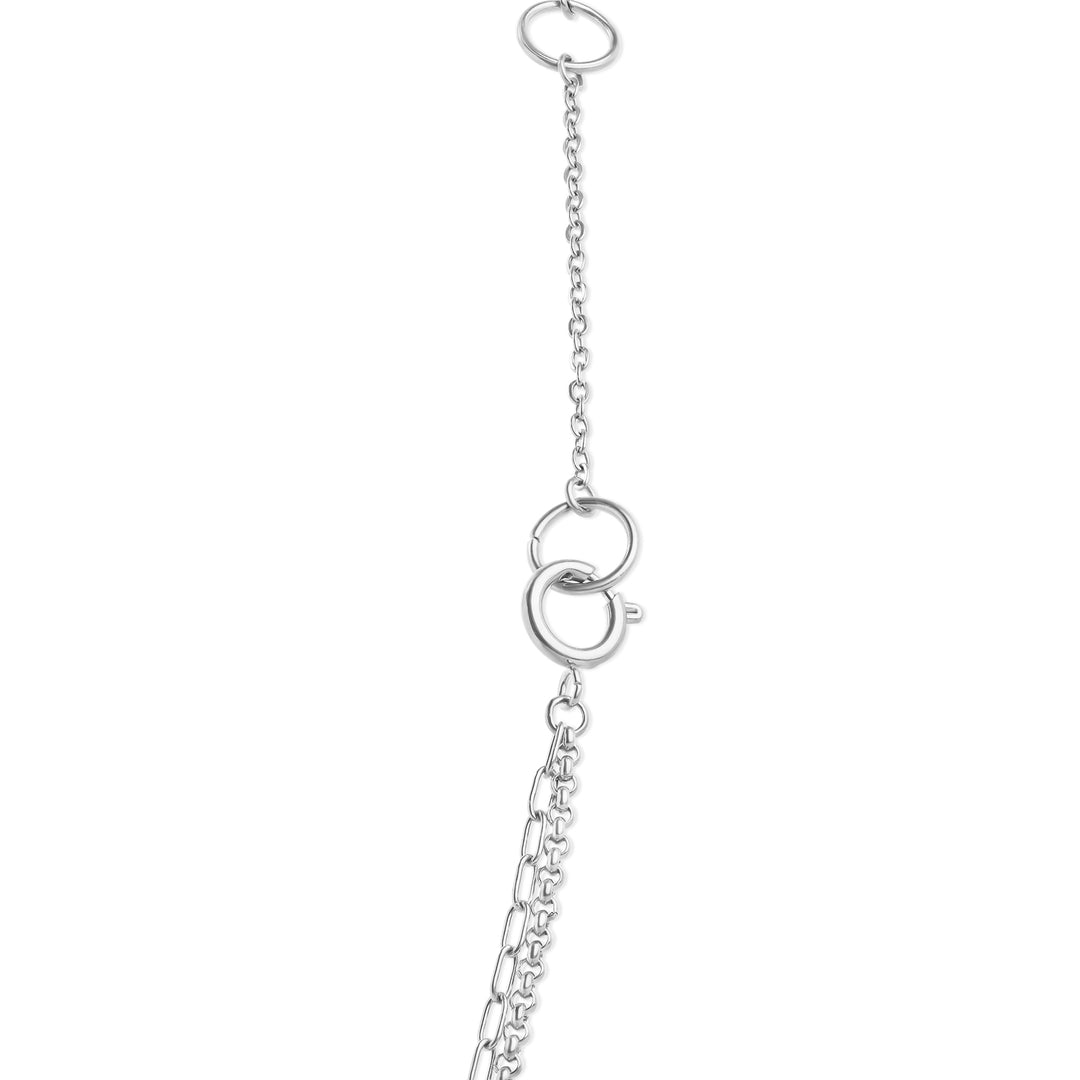 Onyx - Layered Chain Necklace Stainless Steel