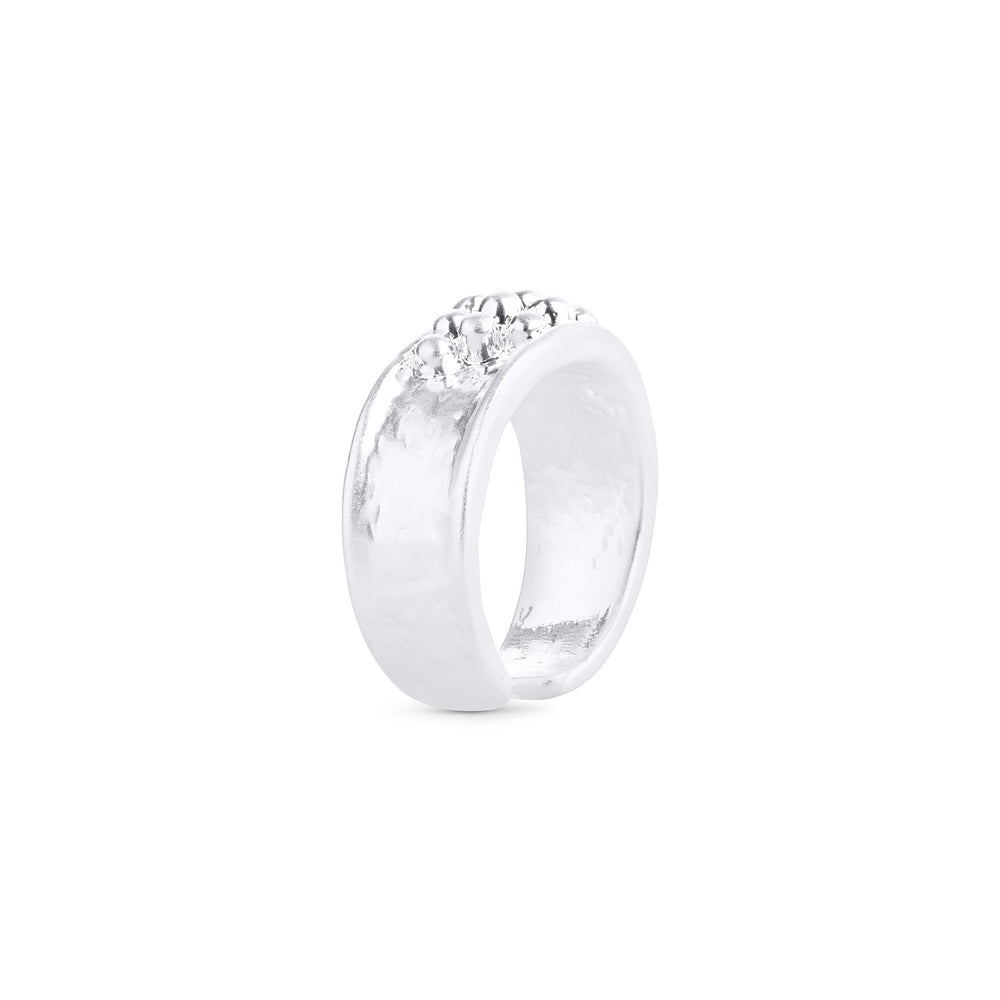 Iben – statement ring i rustfrit stål, sølv | Timi of Sweden
