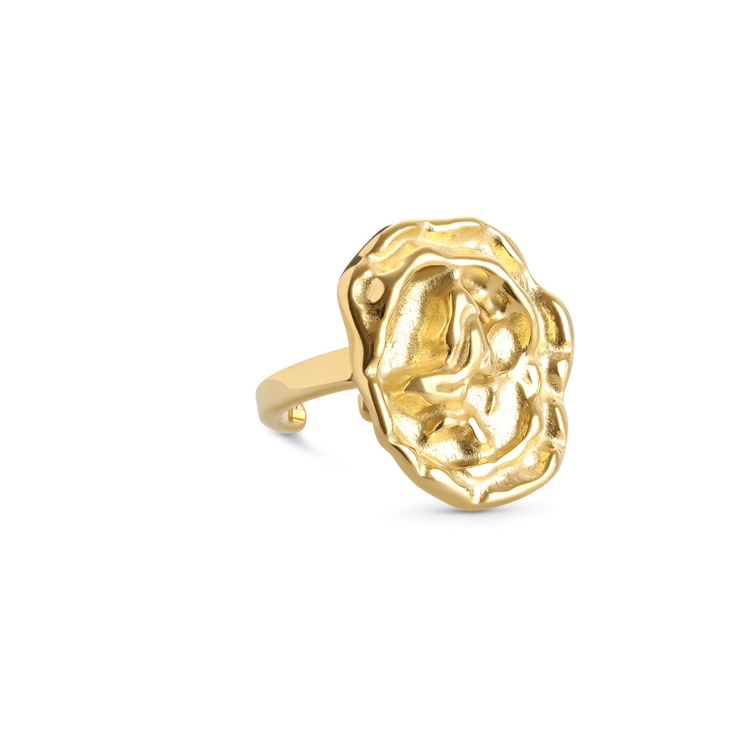Tallulah – statement ring i rustfrit stål, guld | Timi of Sweden
