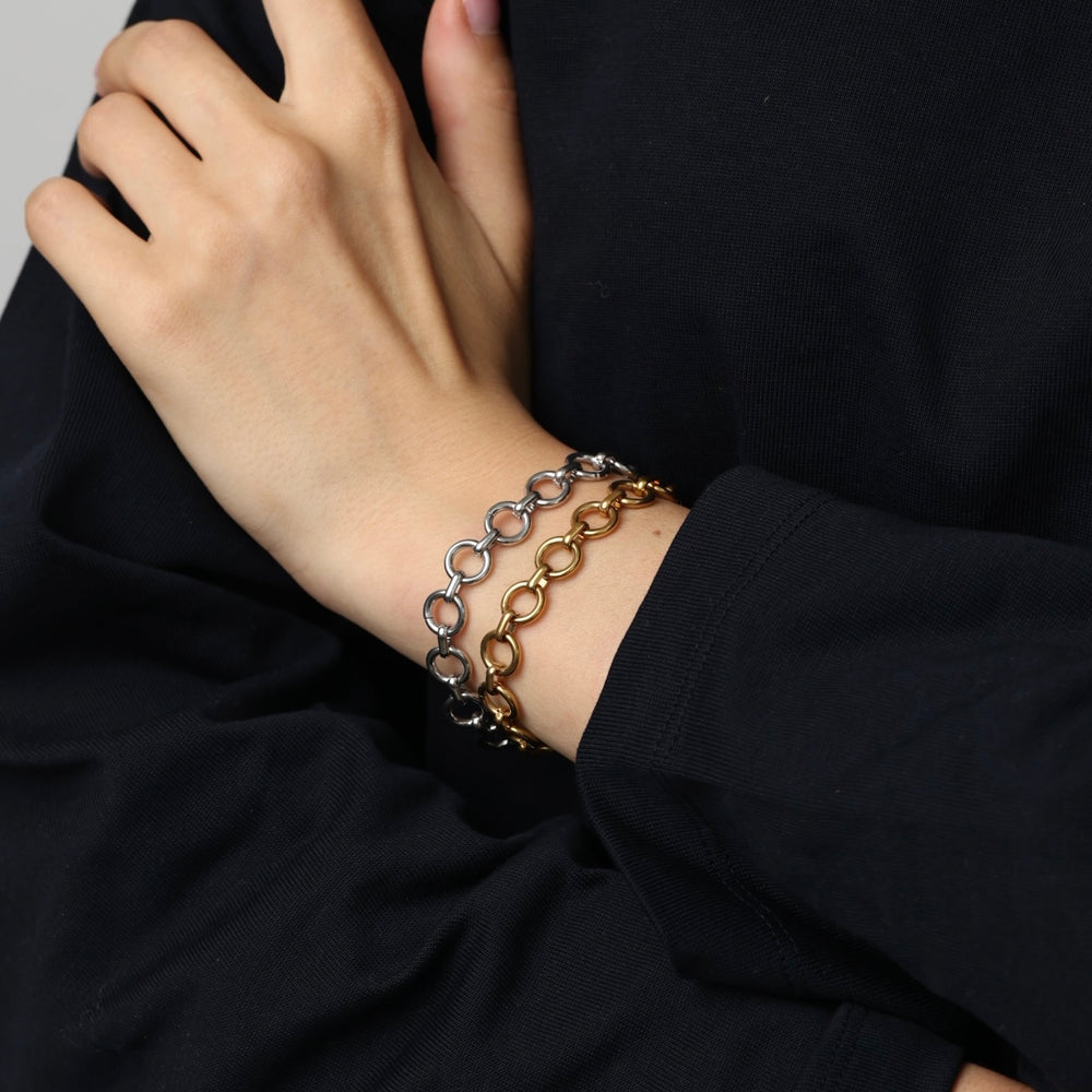 Lilo – armbånd med kæde i rustfrit stål, sølv | Timi of Sweden